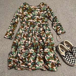 Pink Chicken Steph Dress in camo, size 10. Excellent condition.